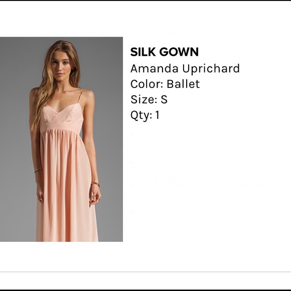 NWOT Amanda Uprichard Ballet Silk Gown - Picture 6 of 6
